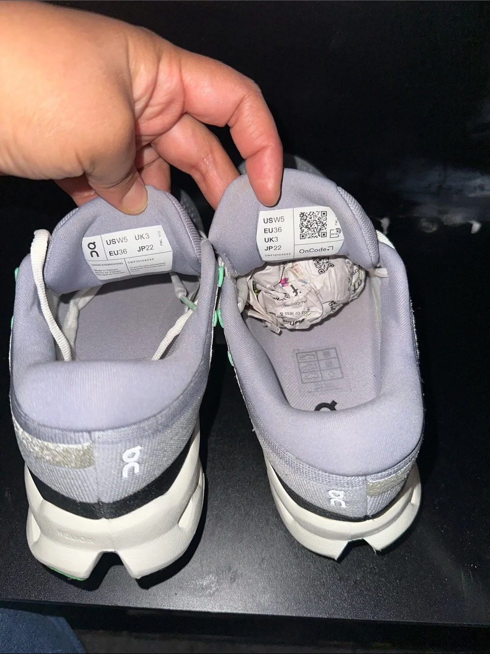 On Running Women's Cloud Sneakers — Light Gray with Mint Accents